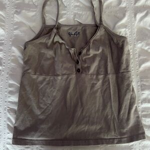 Brandy Melville Brown Fitted Buttoned Camisole